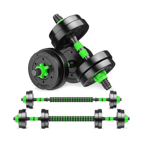 20 Kg Adjustable Dumbbells Set - 20kg Gym Weights Dumbbells and Barbel Set Adjustable Weights Indoor/outdoor, Best Option for Home Gyms