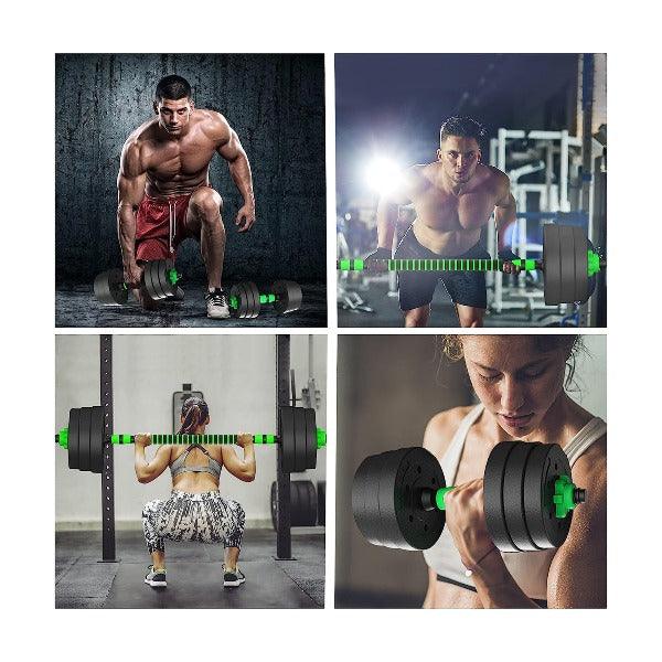 20 Kg Adjustable Dumbbells Set - 20kg Gym Weights Dumbbells and Barbel Set Adjustable Weights Indoor/outdoor, Best Option for Home Gyms - Image 2
